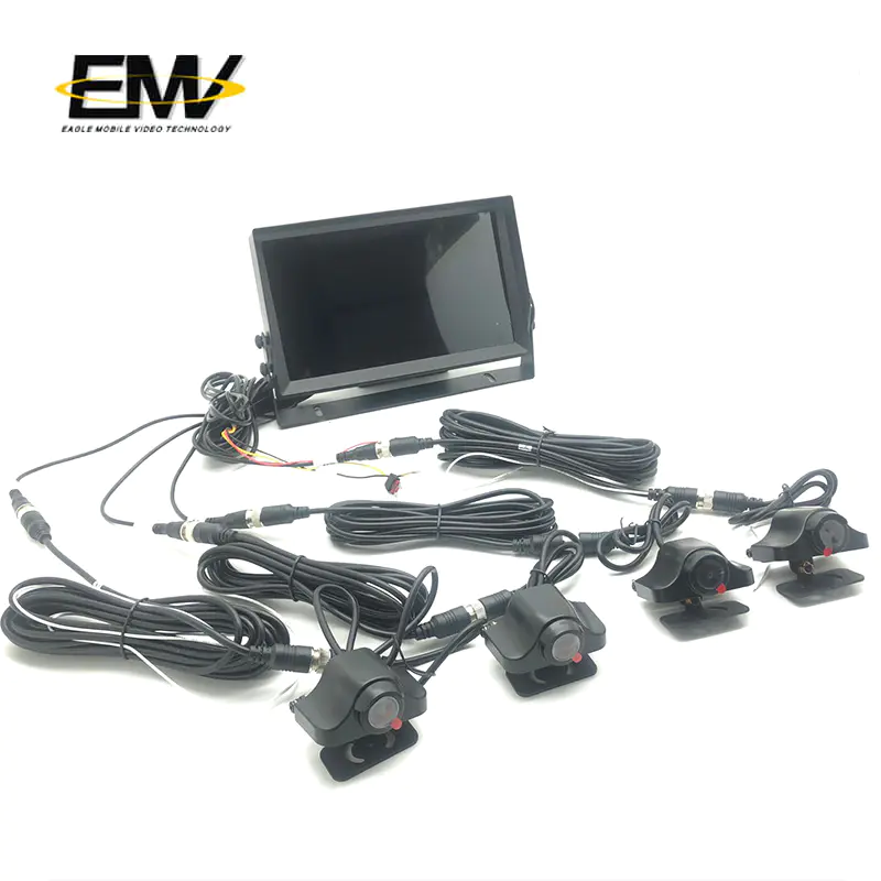 Camera Car Monitoring 11 Inch Wired 5 Channel Split Ahd Dvr Cctv System With Monitor E-MR05