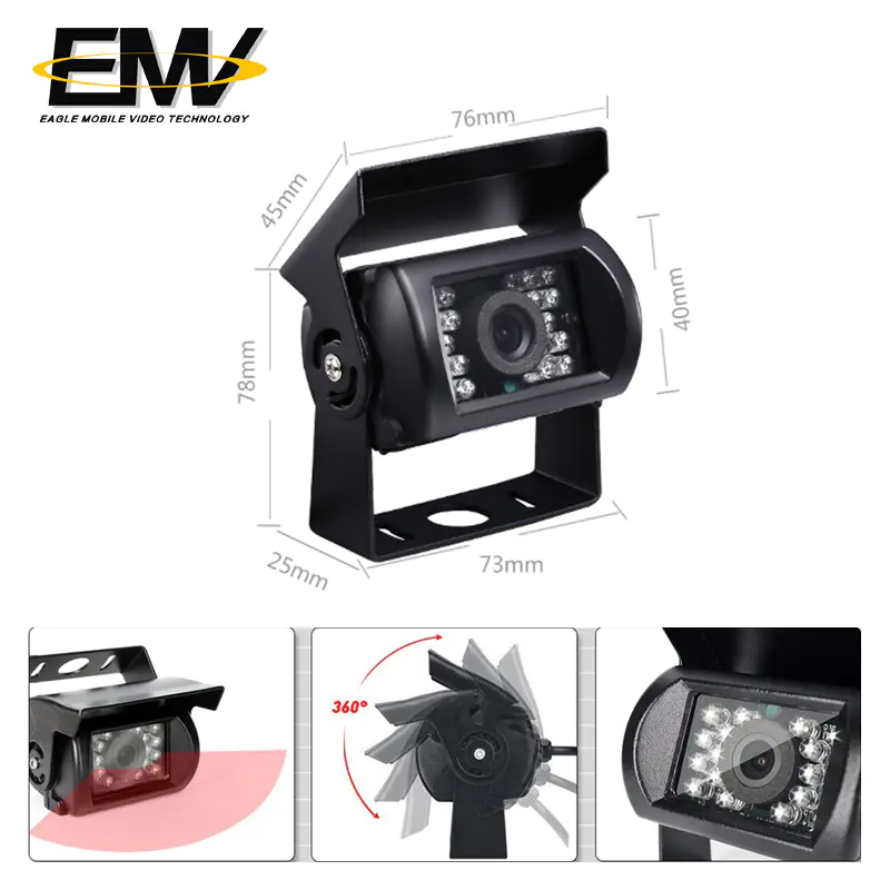 Vehicle Reverse view camera night vision infared bus camera EMV-031